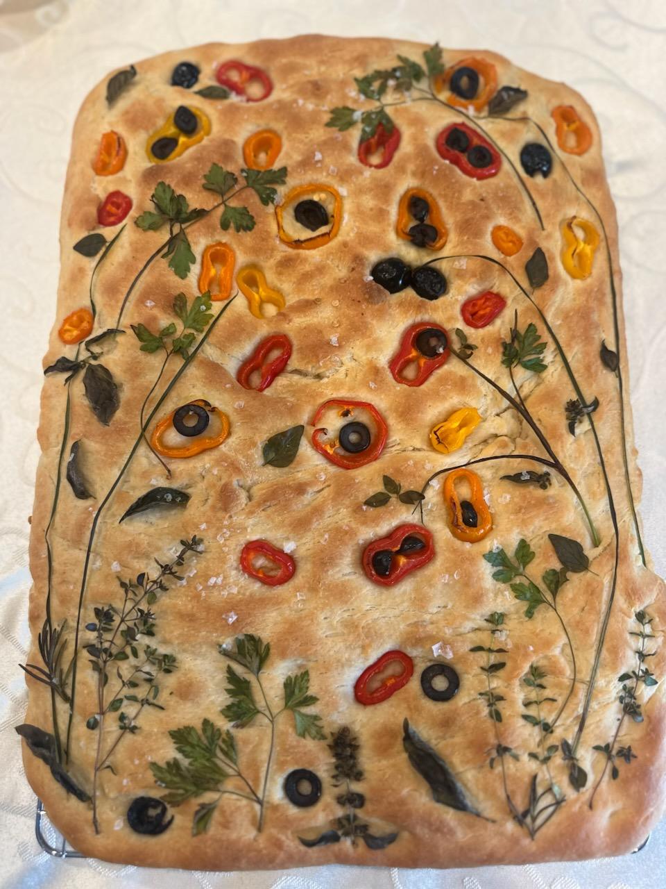 Focaccia Bread - Decorated Tray