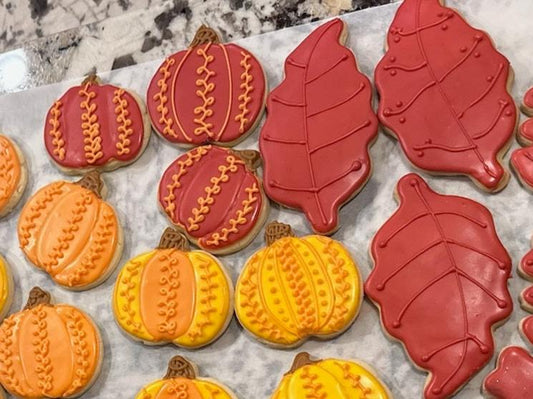 Fall Iced Sugar Cookies