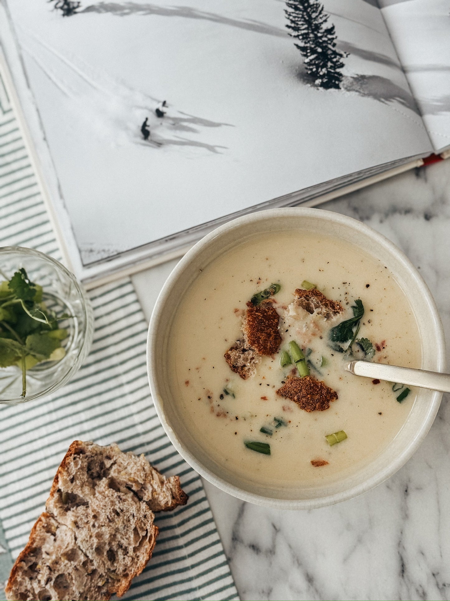 Soup and Bread Subscription - Vegetarian / Vegan Seasonal Soup (2 - 32oz. Soups with Bread)