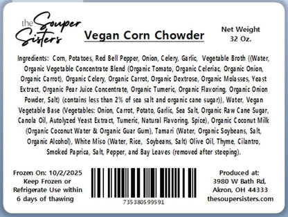 Vegan Corn Chowder (32 oz.)